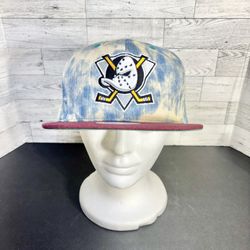 Mitchell & Ness 2013 Anaheim Mighty Ducks Snapback Hat 20th Anniversary Tye Dye