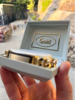Vintage Speidel Gold Tone ID Bracelet With Original Box