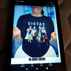 Sitas Black T-shirt -african American Fashionista Mod Stretch XL 14