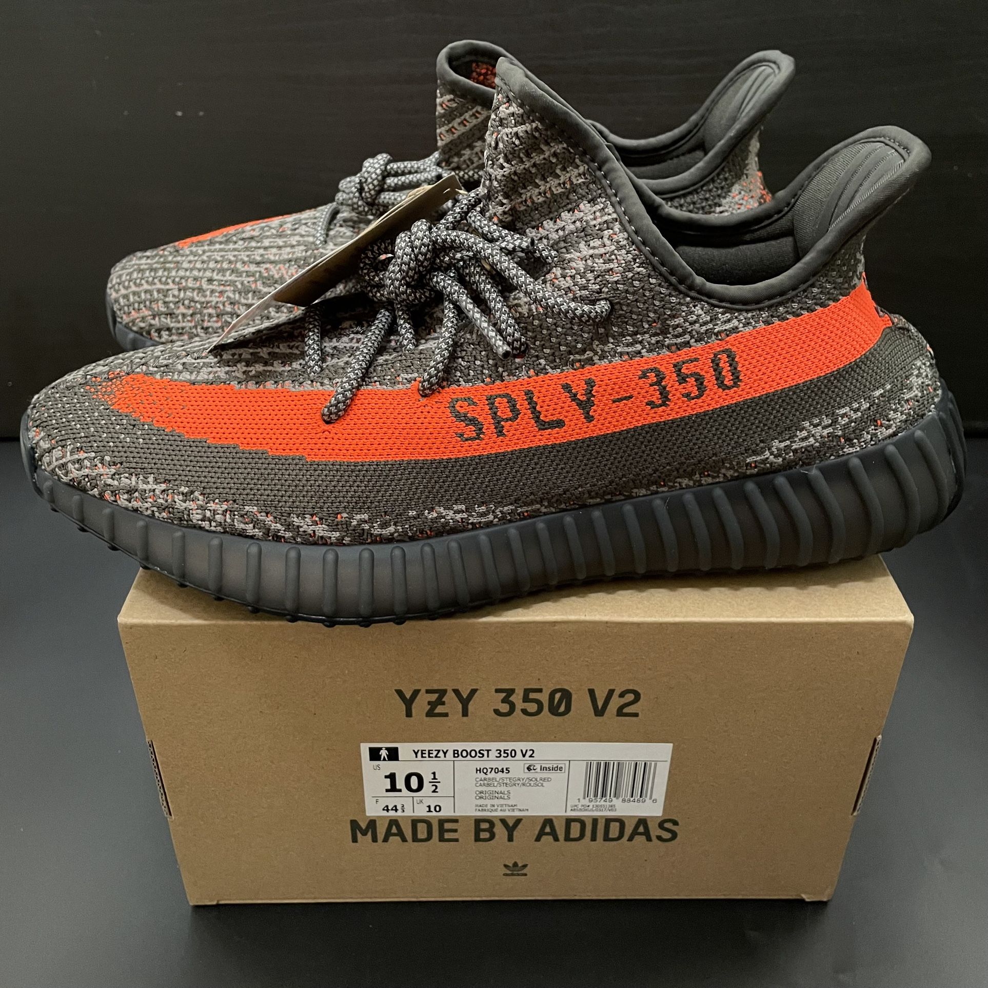 Adidas Yeezy Boost 350 V2 Carbon Beluga Men's Sizes 10.5