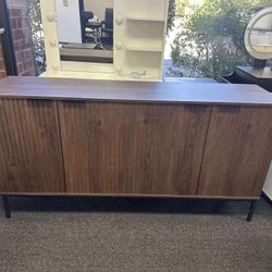 Sideboard, Buffet Cabinet with Storage, Wooden with Doors and Shelves, Accent Console Cabinet(little crack)