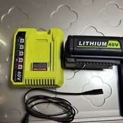 battery 6.0AH and charger for ryobi 