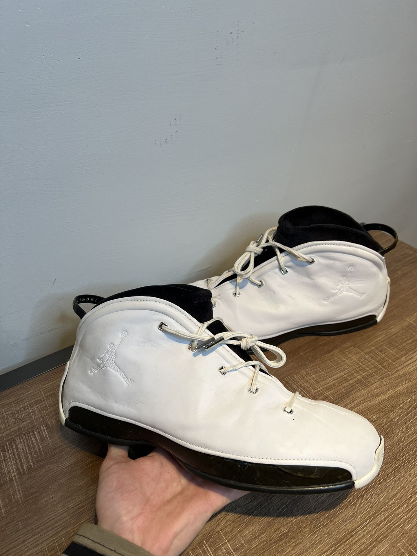 Nike Air Jordan 18.5 OG White Black Chrome 2003 Size 13 Shoe Sneakers