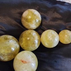 Citrine Crystal Spheres 