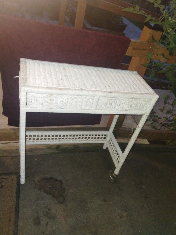 Wicker Hallway Table