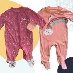 3 Mo. Unicorn Footed Pajamas Set 