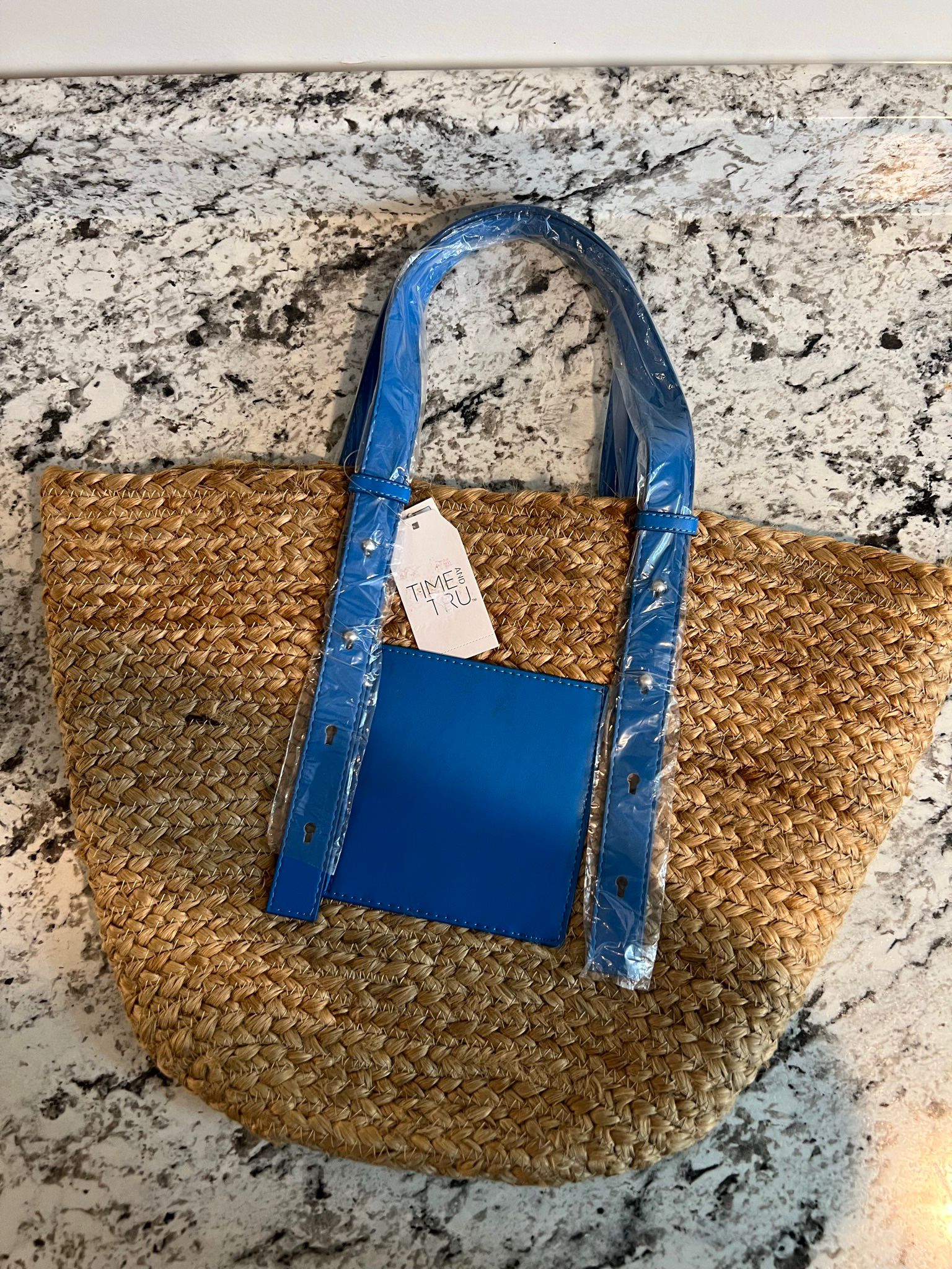 Jute Pocket Tote Bag