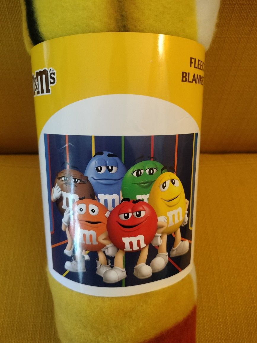 M&M Candy Fleece Blanket NEW! 