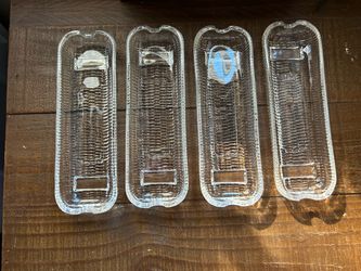 Set of 4 New Vintage Glass Corn on the Cob Dishes