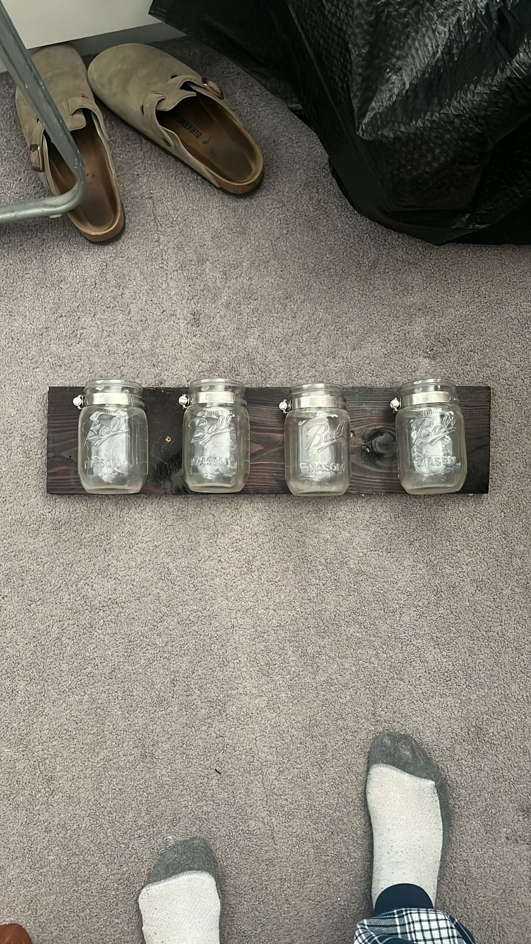 Glass Jar Wall Holder