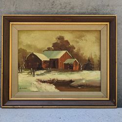  Vintage   B. Cooper   Original Signed Oil on Canvas Painting