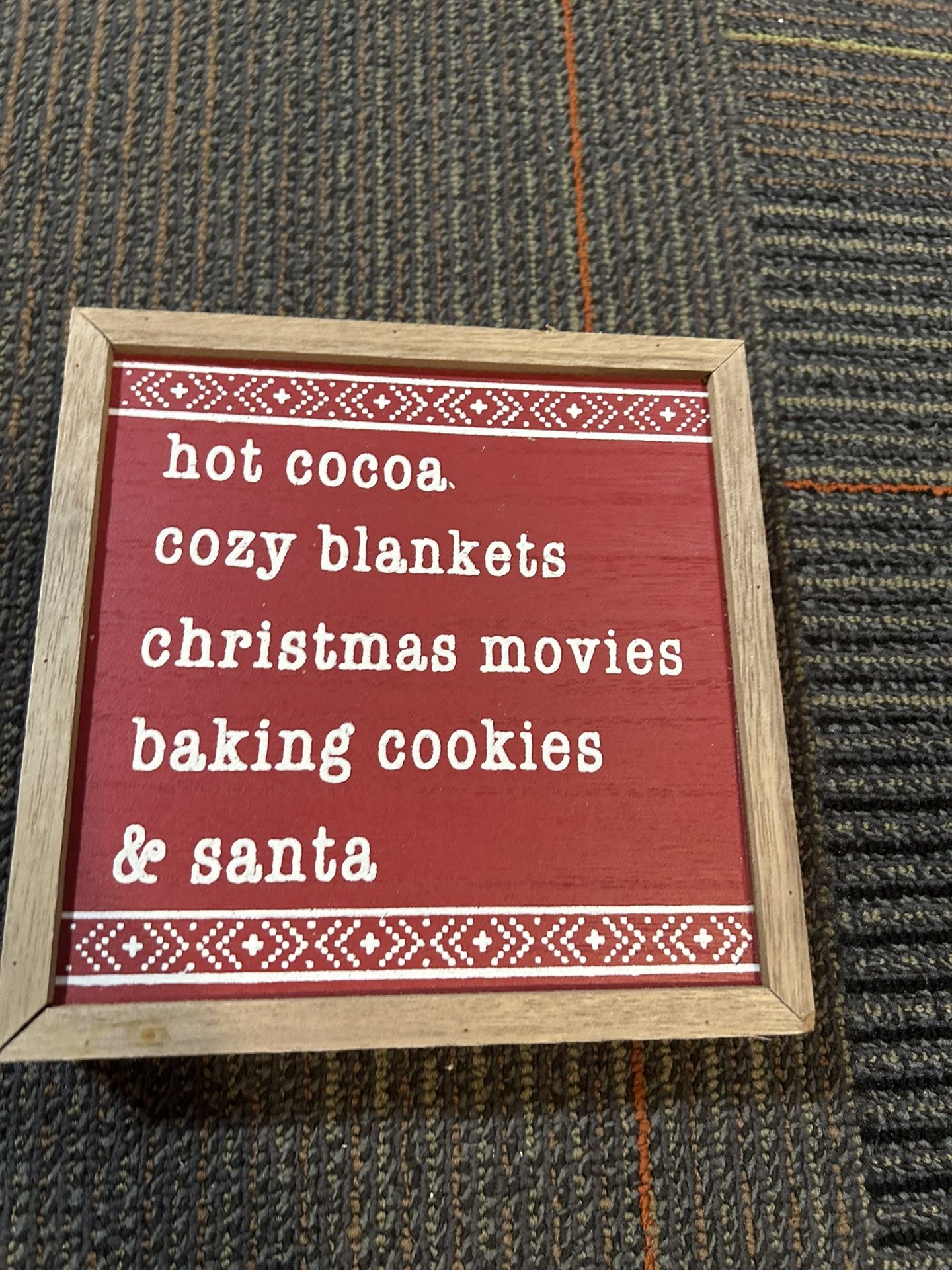 Christmas wooden décor sign