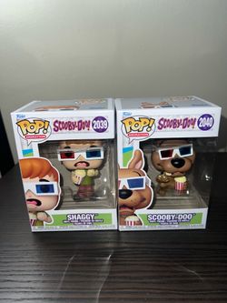 Scooby-Doo & Shaggy Rogers w/ 3D Glasses Funko Pops #2039 2040 Animation Cartoon