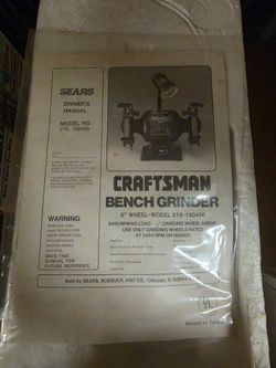 Craftsman Bench Grinder