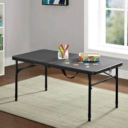 Black folding table with adjustable heights - NEW