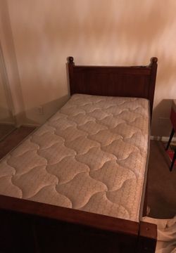 Twin bed with mattress