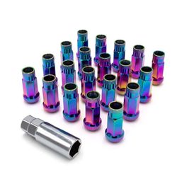 ISR Performance Steel 50mm Open Ended Lug Nuts M12x1.50 - Neo Chrome