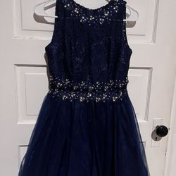 Vestido Azul Marino Size Xs