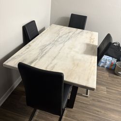 Marble Table Set With Chairs