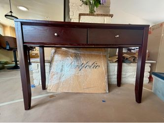 Solid Wood 2-Drawer Desk – $95