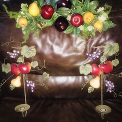 Wall Candle Holders &  Artificial Flower Plant fruit