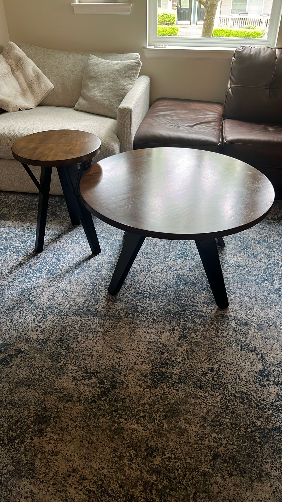 36” Coffee Table And 18” Side Table