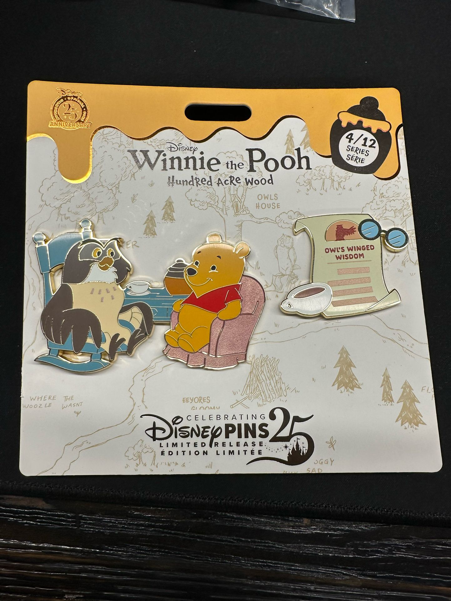 Disney Pins: Pooh and Owl Set - Hundred Acre Wood Series - April