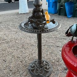 Metal/Plastic Bird Bath Fountain w/ Water Pump