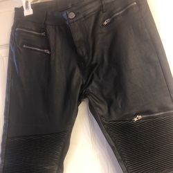 Womens faux Black Leather Pant Size 10