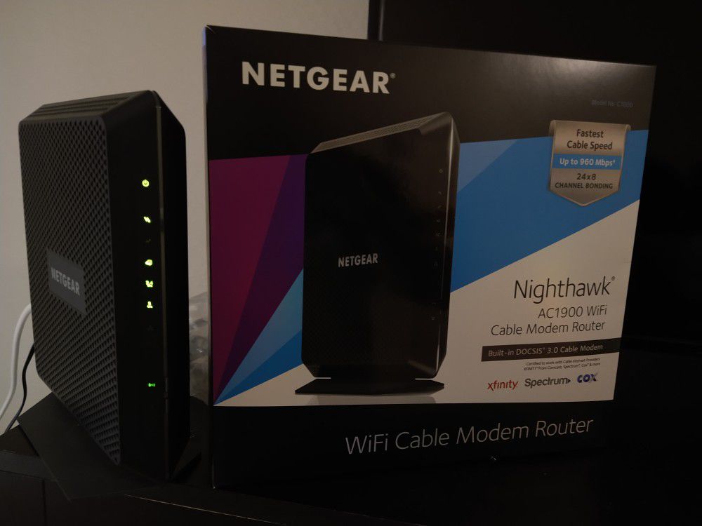 Netgear Nighthawk Cable modem and Wi-fi Router