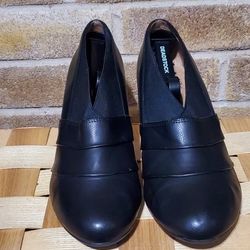 Life Stride Micah Velocity Memory Foam Black Slip on Heels Booties size 10