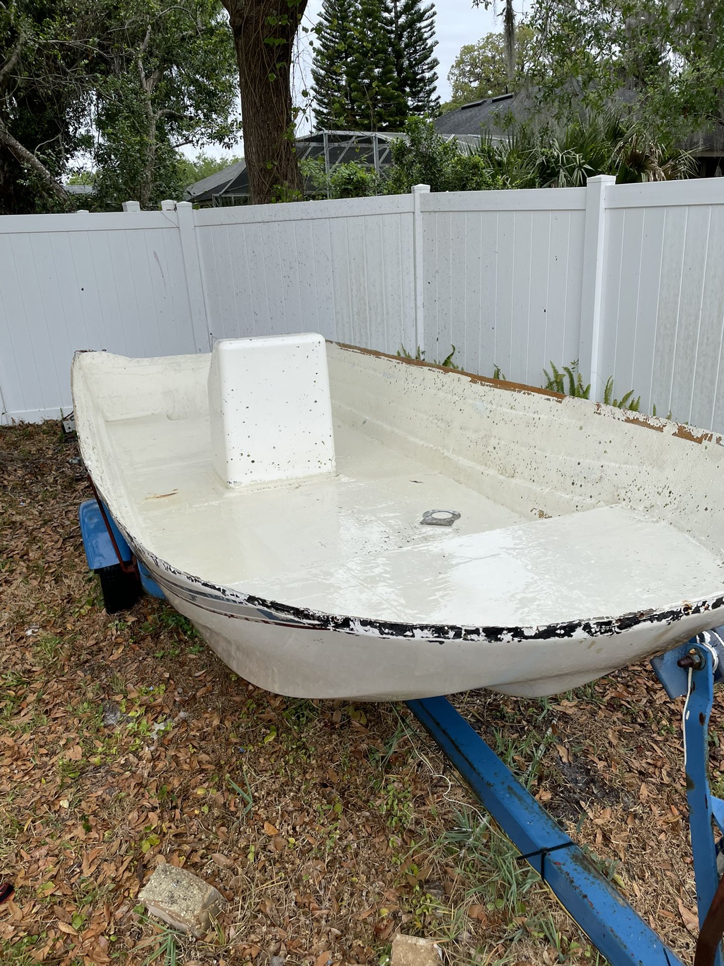 14 Foot Skiff With 50 HP Mercury With Trailer + Title
