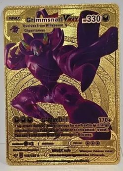 Pokemon Grimmsnarl VMAX Gold Foil Custom Card HP 330 Gigantamax 115/189 Year2020
