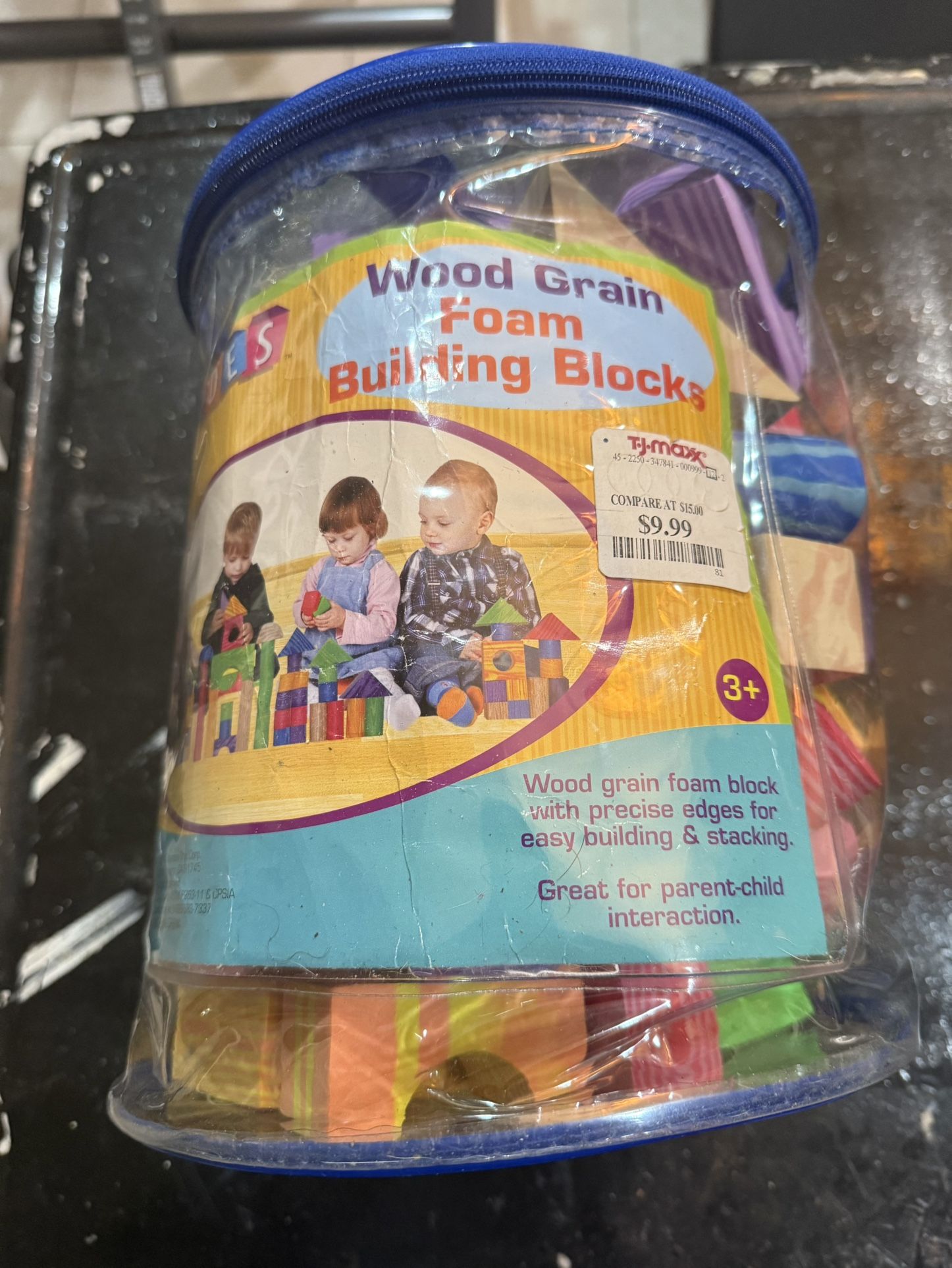 Wood Grain Foam Building Blocks