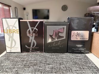 Ysl libre black opium creed aventus and Billie eilish all new