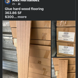 Glue hard wood flooring