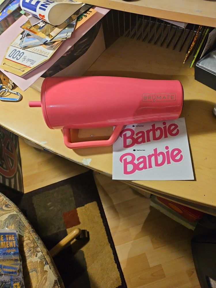 New Cup With Barbie Stickers AND POSTER