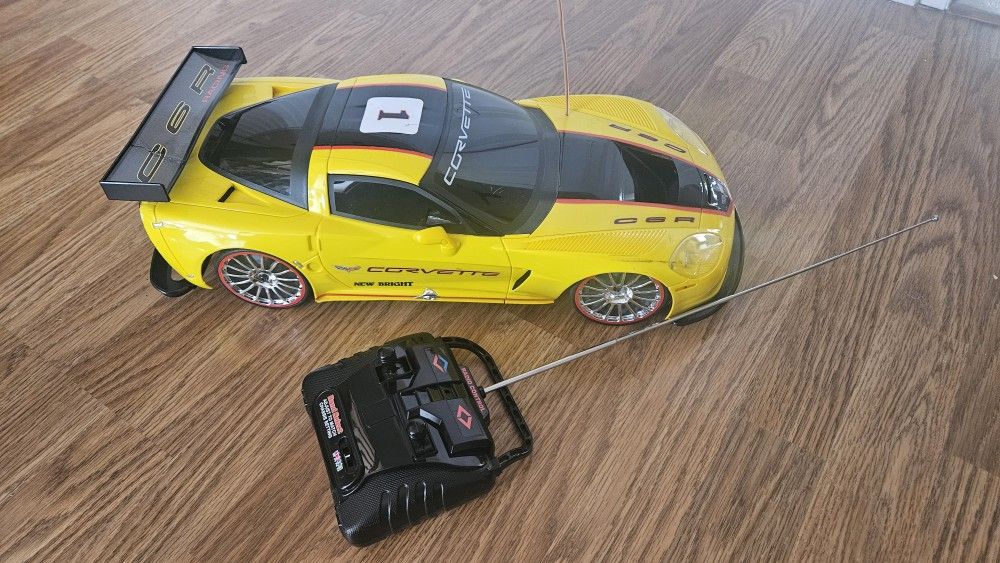 Yellow Corvette Remote Control Car