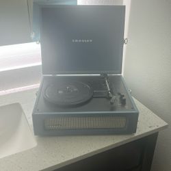 Blue Crosley Record Player