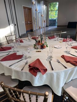 Gold & clear table number signs 1-10