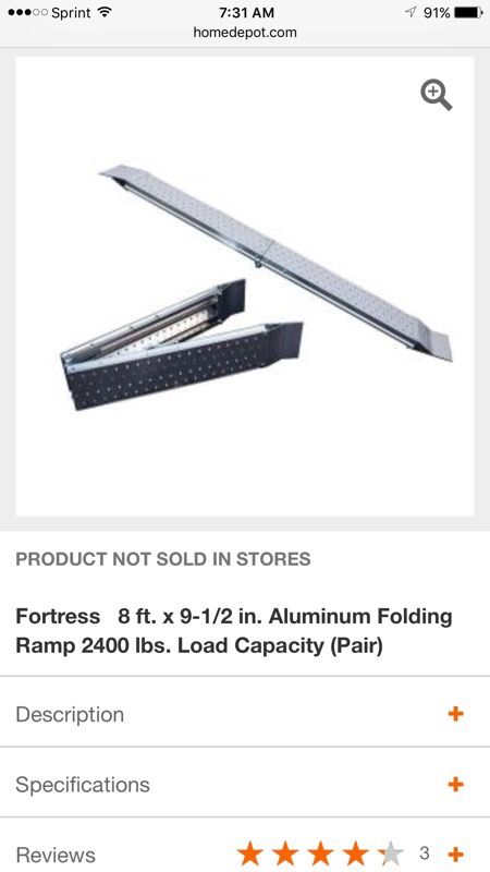 Fortress 2400lb loading ramps