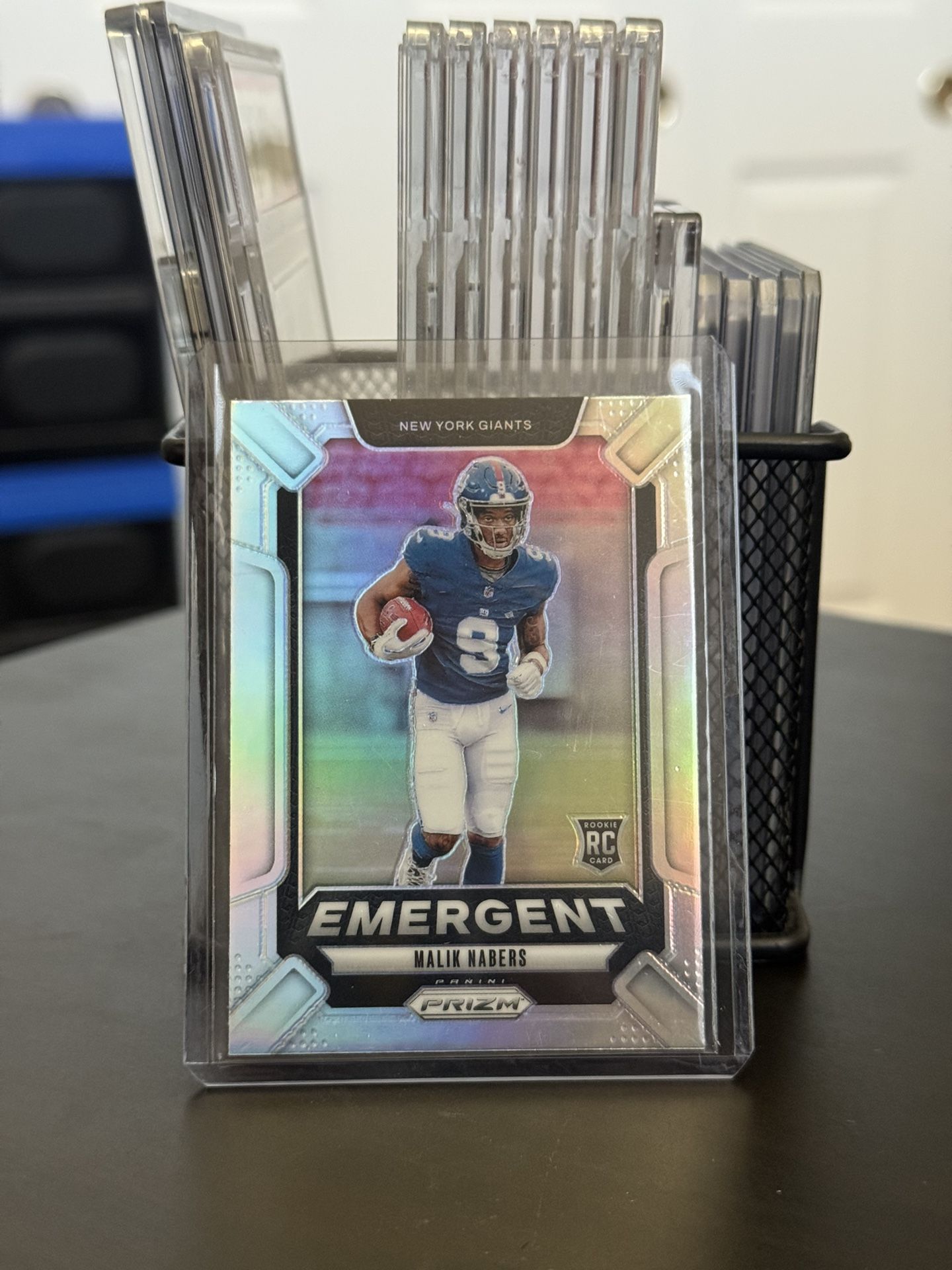 2024 Panini Prizm - Emergent Malik Nabers #6 Silver Prizm (RC)