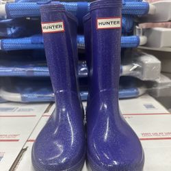 Girls Size 13 Blue Sparkle Hunter Rain boots 