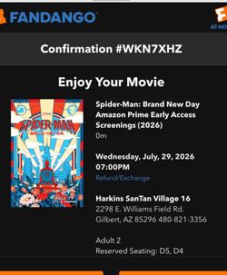 Spider-Man early access screening movie tickets