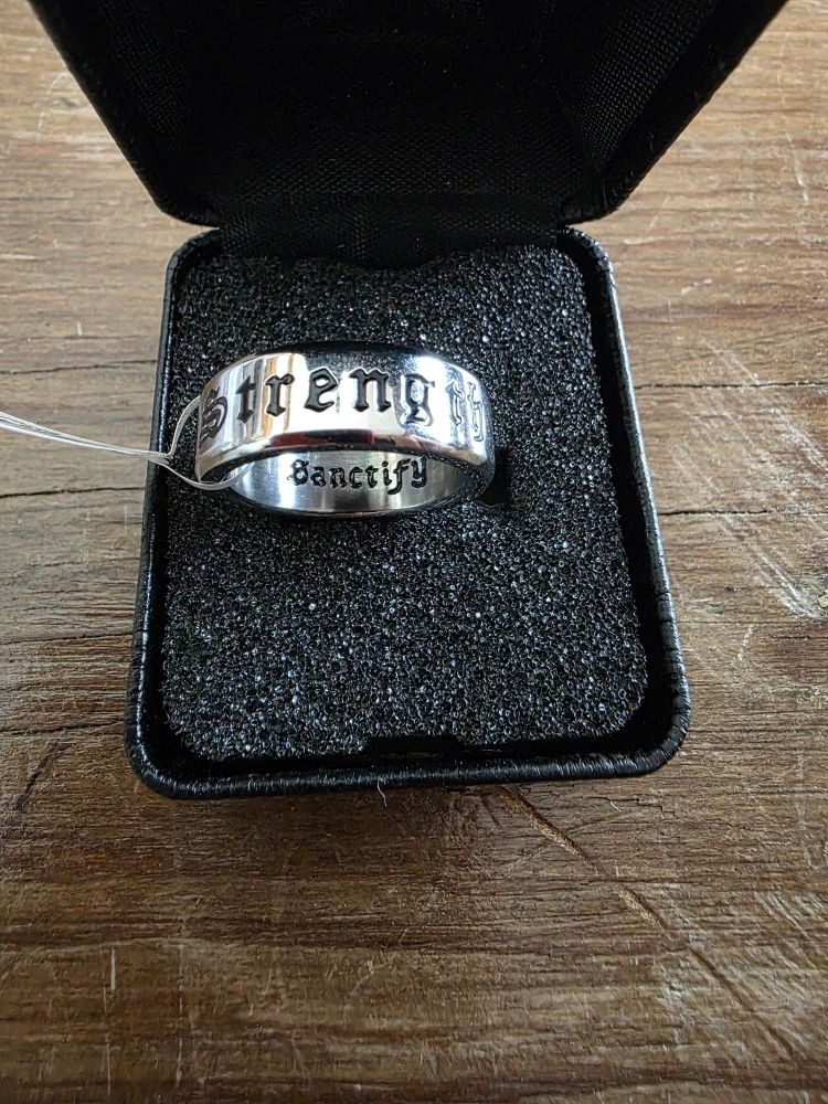 Strength Stainless Ring Size 9
