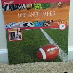 Colorbok Designer Paper ,Sports, 43 sheets left out of 50 & 7 sheets missing 