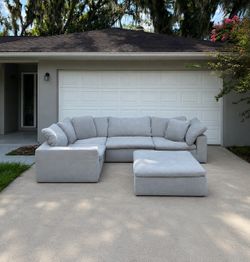 5 Piece Cloud Couch Modular Sectional with Ottoman [FREE Delivery🚚]