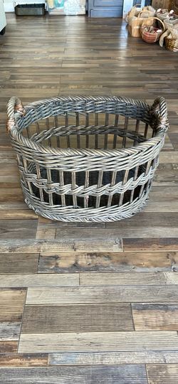 Extra Large Rattan Basket With Handles