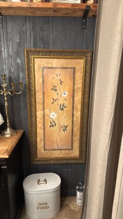 2 large framed botanical Victorian art