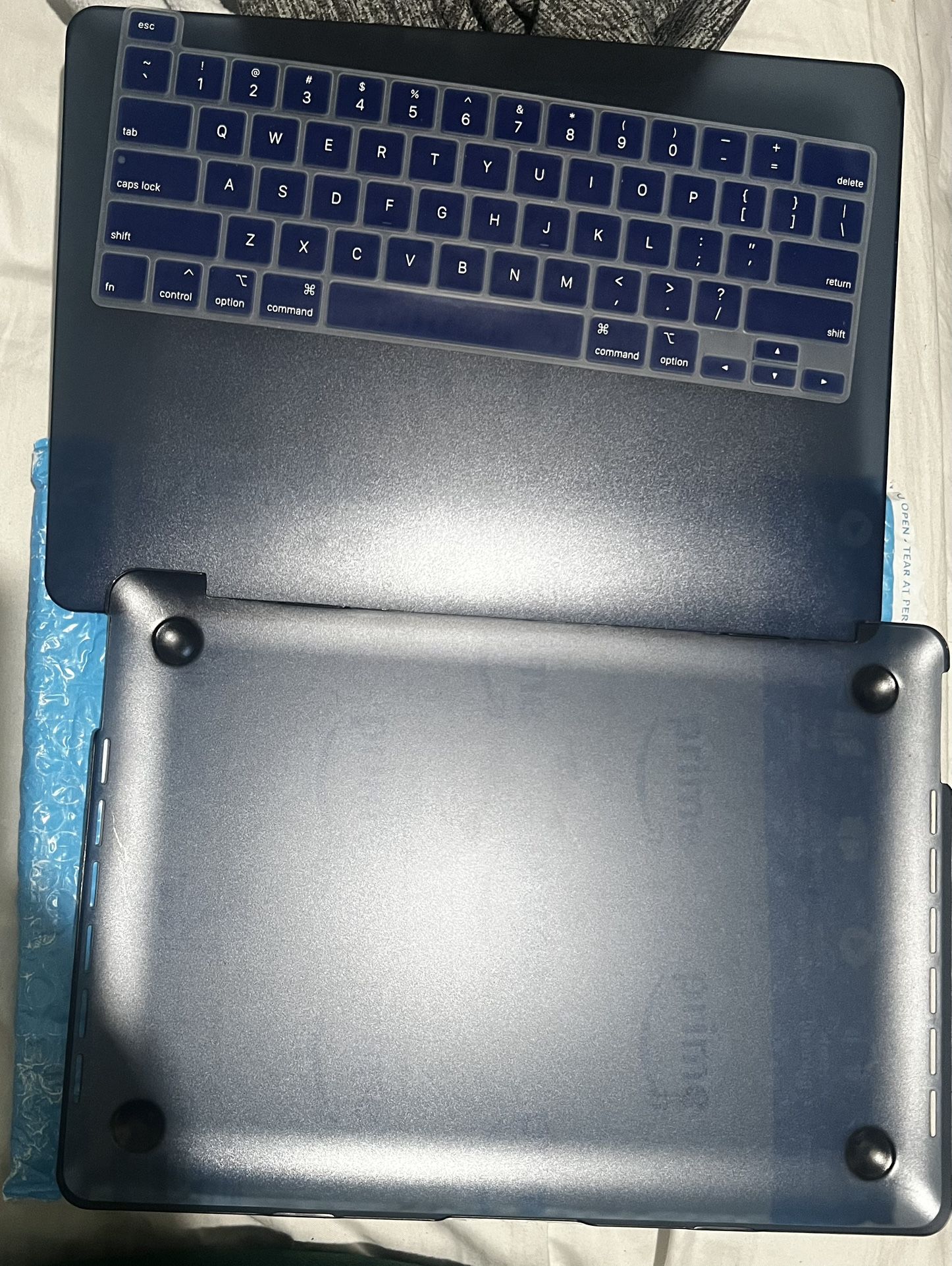 Hard Shell Case & Keyboard Cover for Mac Pro 13, Navy Blue
